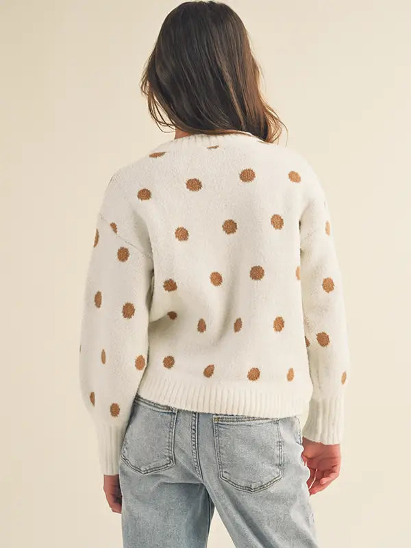 Girls Polka Dot Sweater