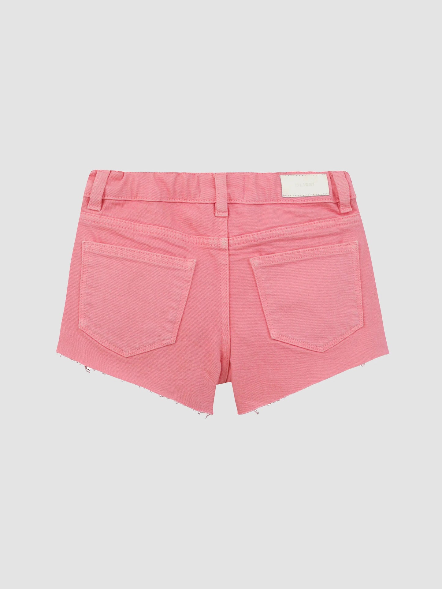 Girls Pink Lucy Frayed Denim Shorts
