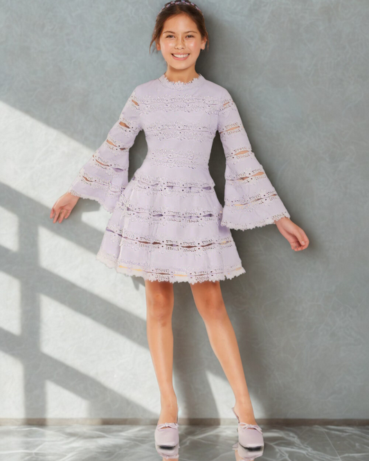 Girls Lavender Lucille Mini Dress 💜