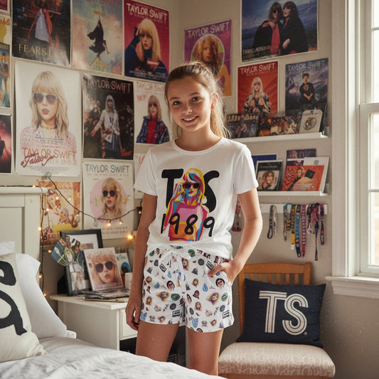 Girls White Swiftie Loungewear Set