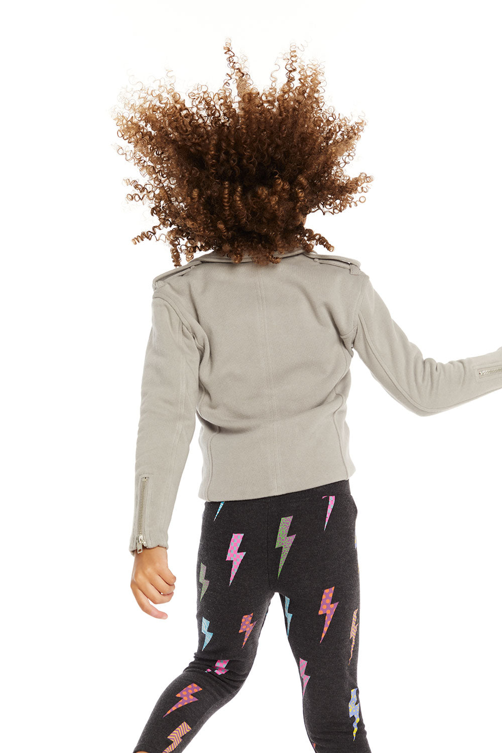 Chaqueta Moto Gris Niña