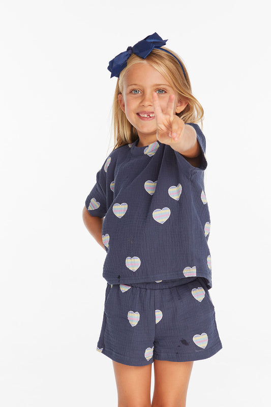 Girls Blue Beach Shirt