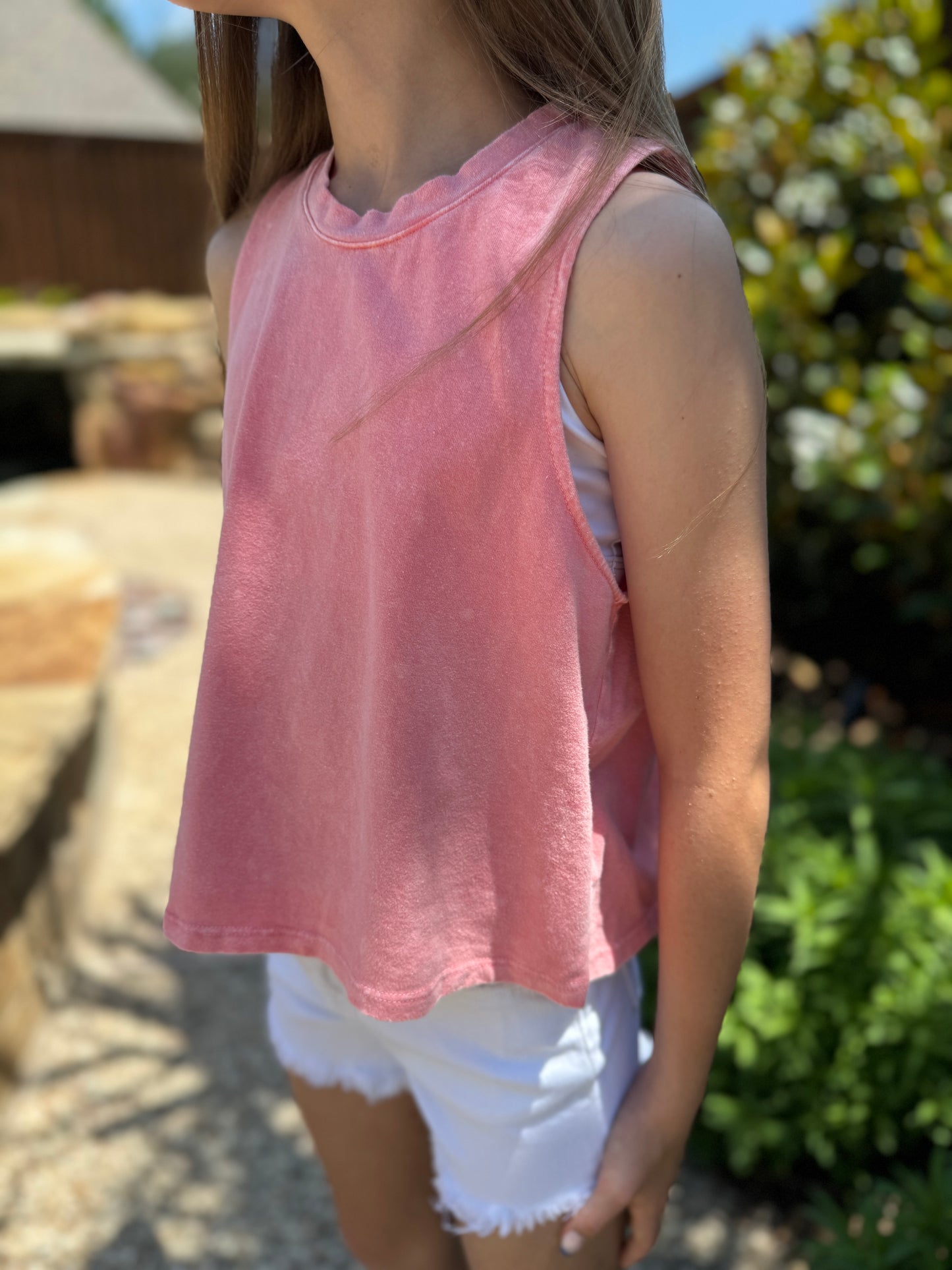 Girls Vintage Washed Tank