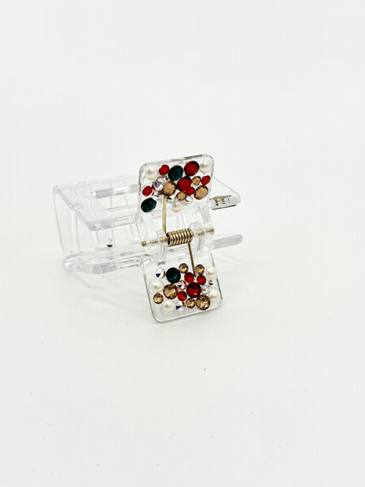 Crystal & Pearl Claw Hair Clip