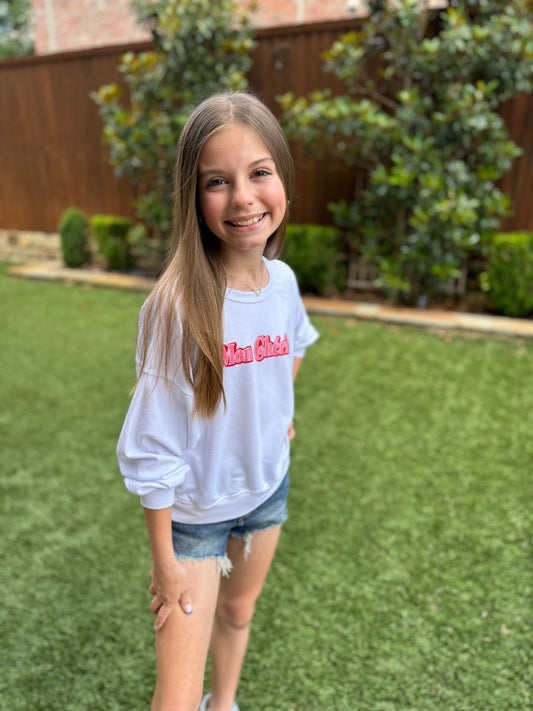 Girls Mon Cherie Dolman Sleeve Pullover