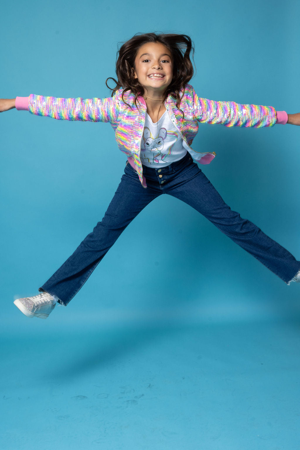 Vaqueros bootcut elásticos para niñas