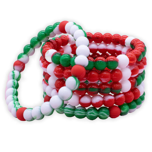 Christmas Silicone Beaded Bubble Bracelets Set