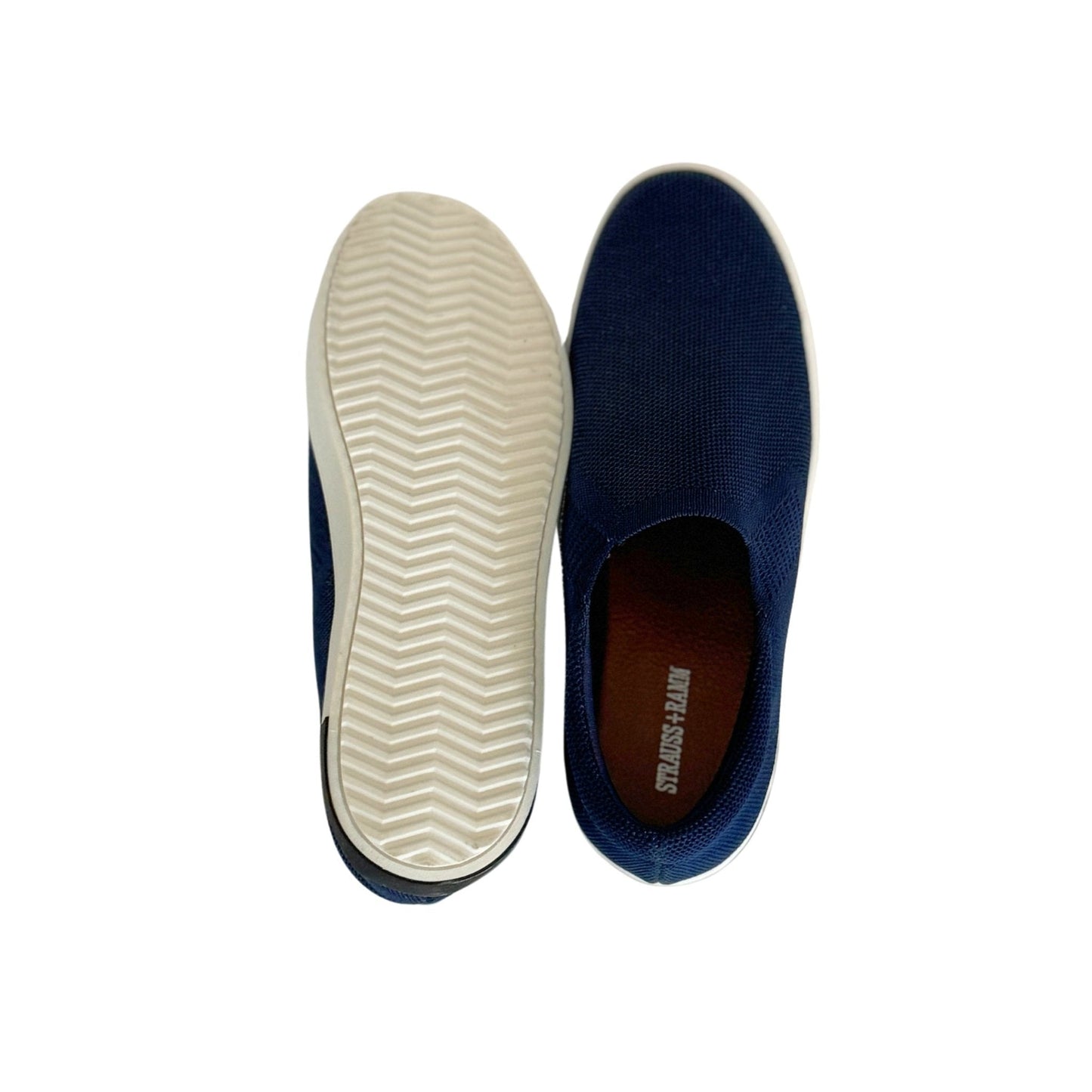 Boys Navy Knit Slip Ons - YellowBrickRoad