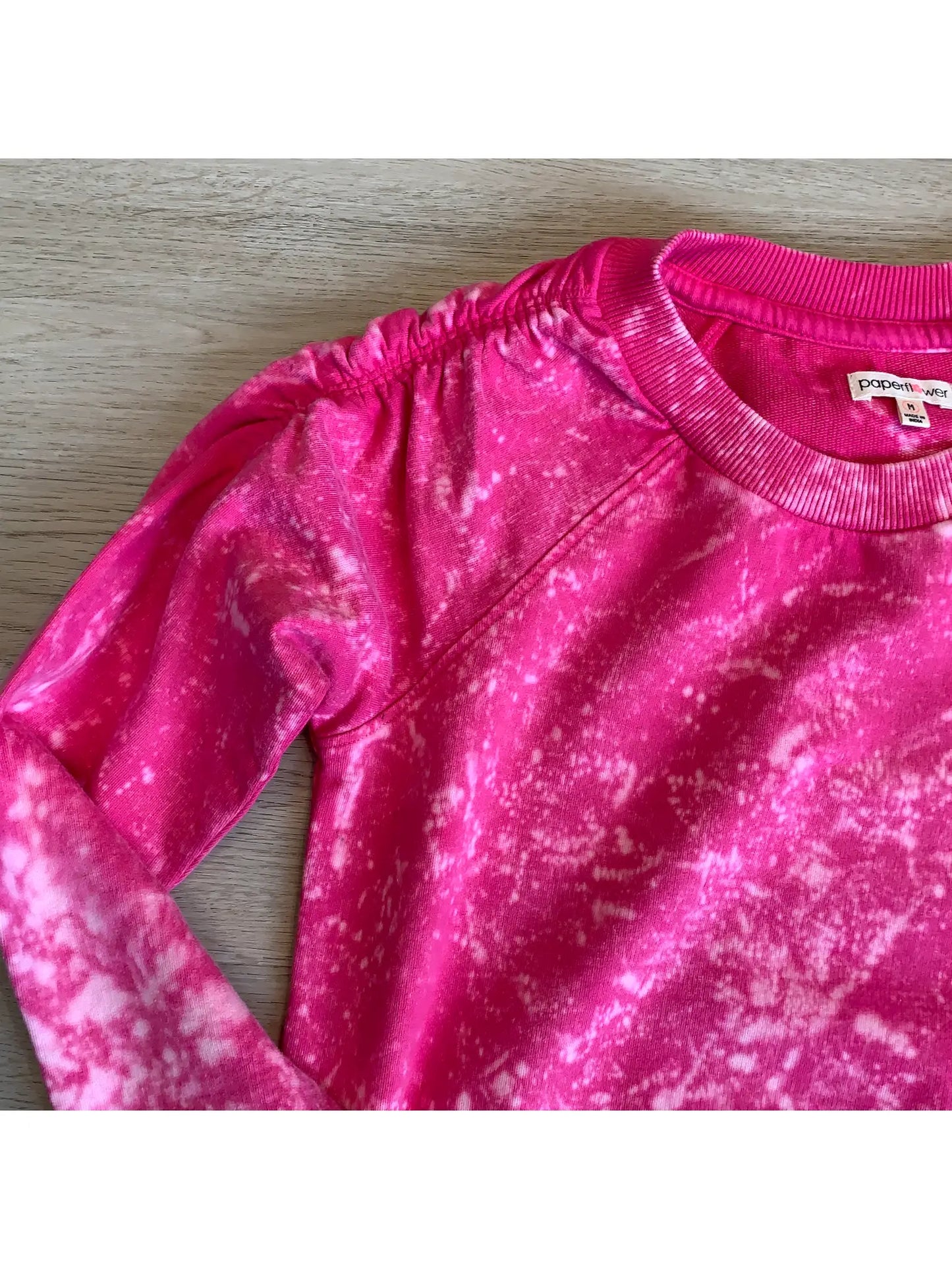 Girls Pink Washed Out Sweatshirt