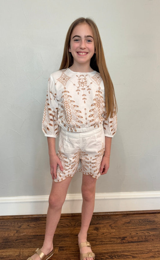 Girls Boho Chic Embroidered Set - YellowBrickRoad