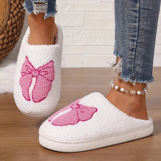 Girls Cozy Bow Slippers - YellowBrickRoad