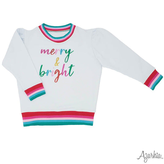 Girls Merry & Bright Sweatshirt - YellowBrickRoad