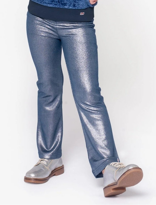 Girls Metallic Flare Leggings - YellowBrickRoad
