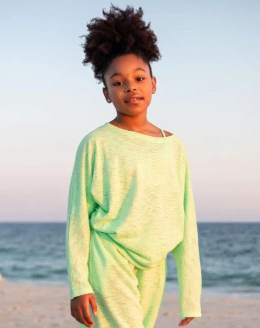 Girls Mint Green Beach Sweatshirt 🌊 - YellowBrickRoad