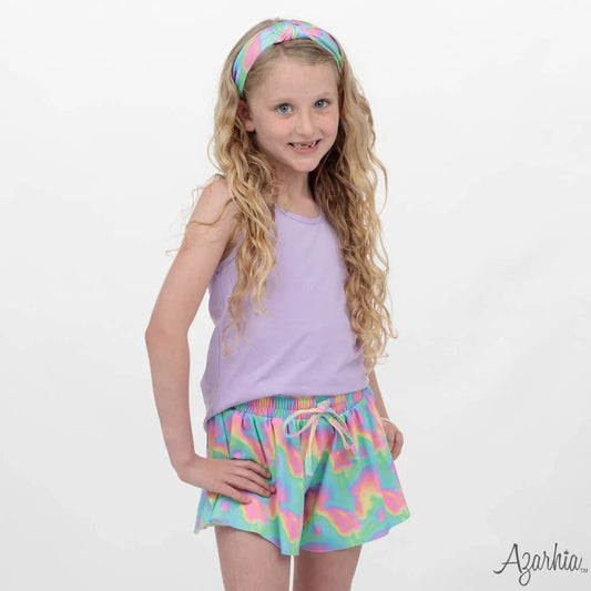 Girls Neon Wave Butterfly Shorts - YellowBrickRoad