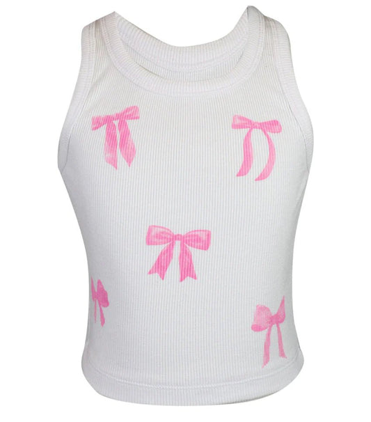 Girls Preppy Bow Tank 🎀 🎀 - YellowBrickRoad
