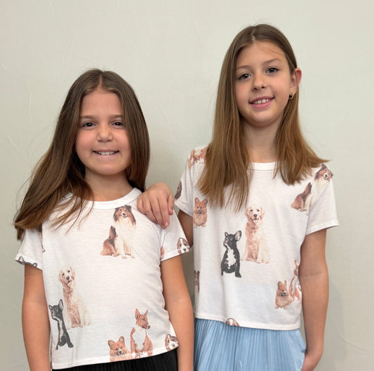 Girls Puppy Love Boxy Tee 🐾💖 - YellowBrickRoad