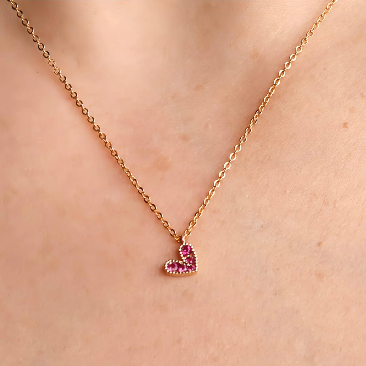 Ruby Heart Necklace