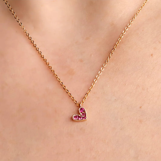 Ruby Heart Necklace