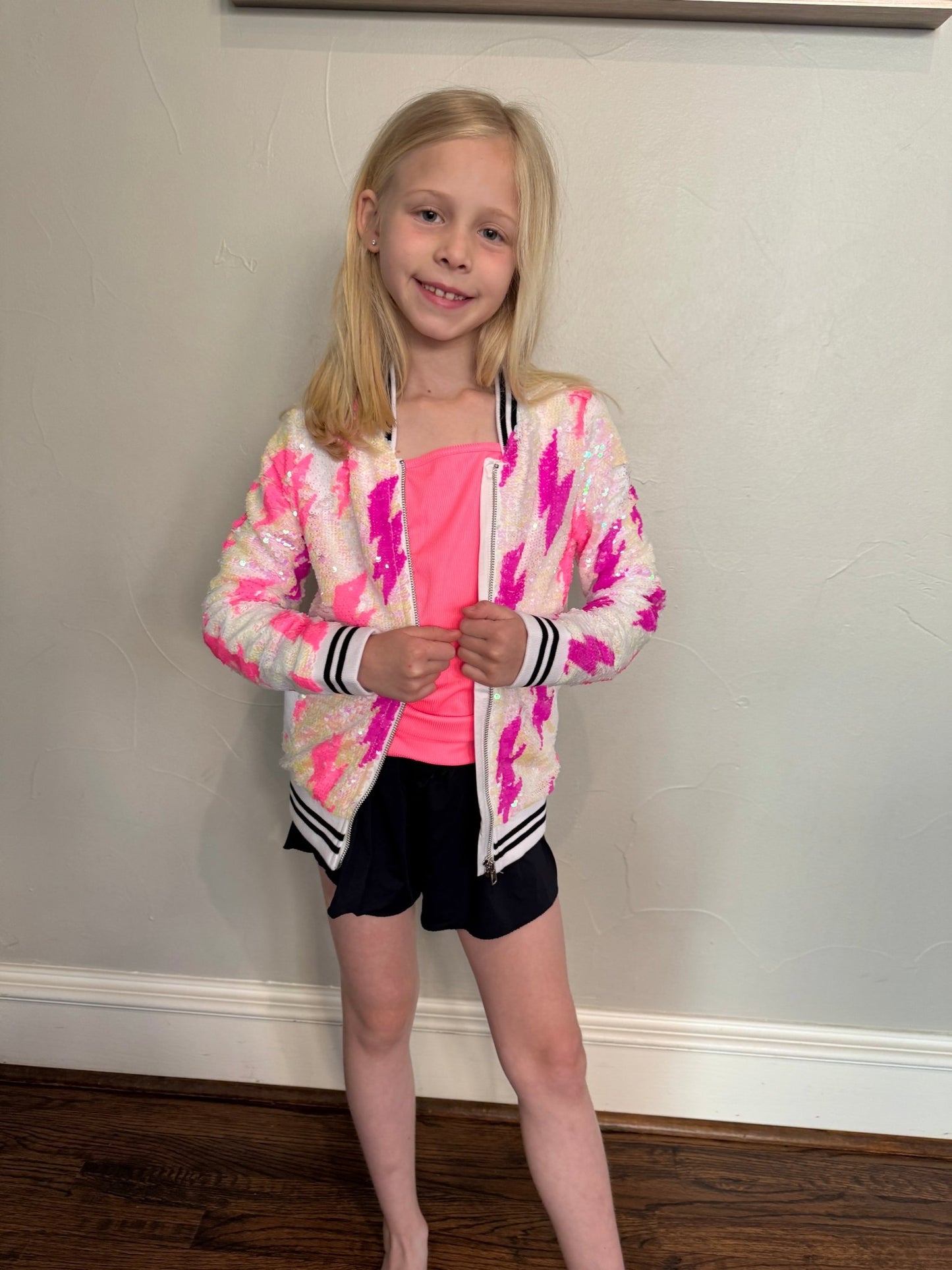 Tween Girls Sequin Lightning Bolt Jacket - YellowBrickRoad
