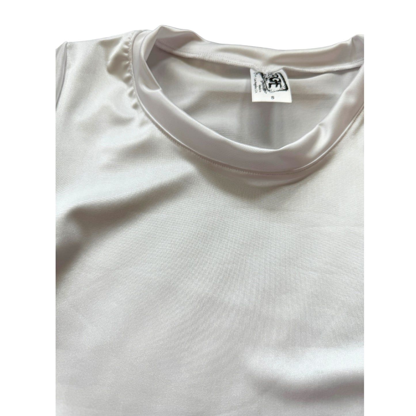 Girls White Yoga Tee