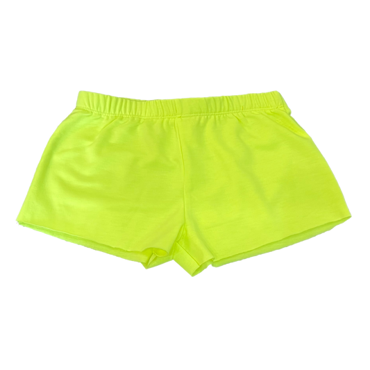 Girls Neon Fleece Shorts