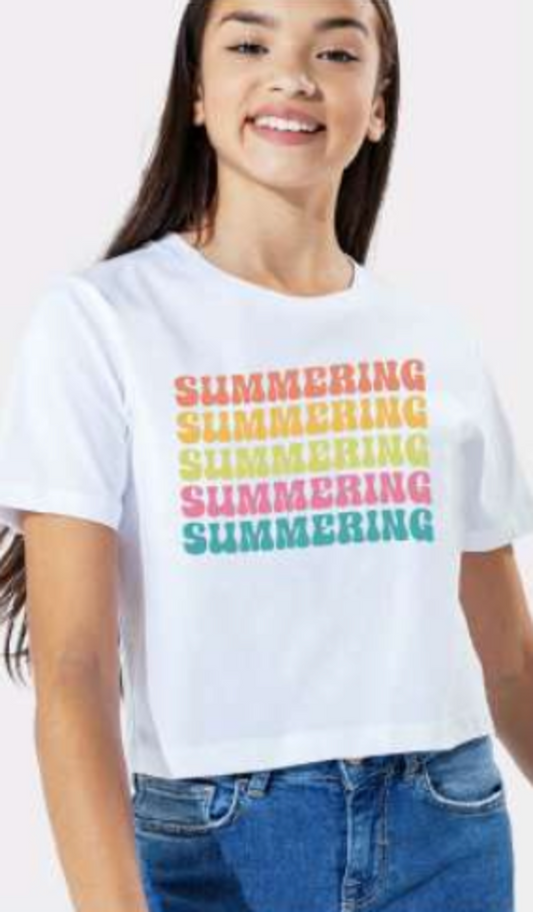 Girls Summering Boxy Tee