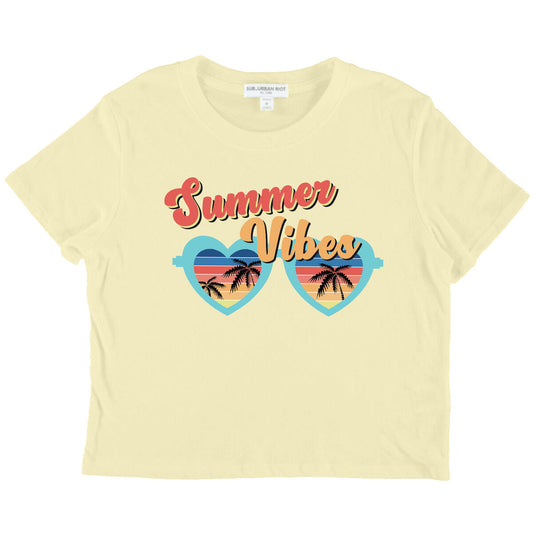 Girls Summer Vibes Boxy Tee