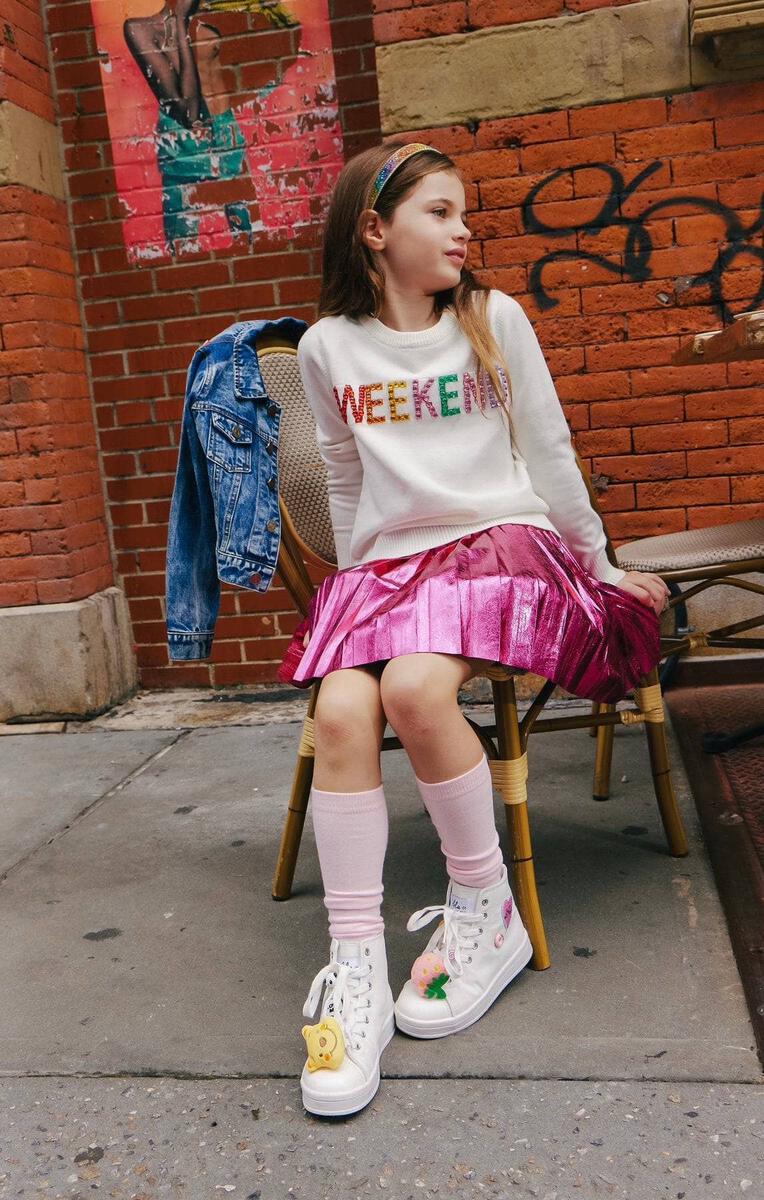 Girls Jeweled WEEKEND Shirt