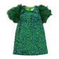 Girls Sequin & Feather Party Dress