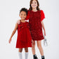 Girls Sequin & Feather Party Dress