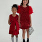 Girls Sequin & Feather Party Dress