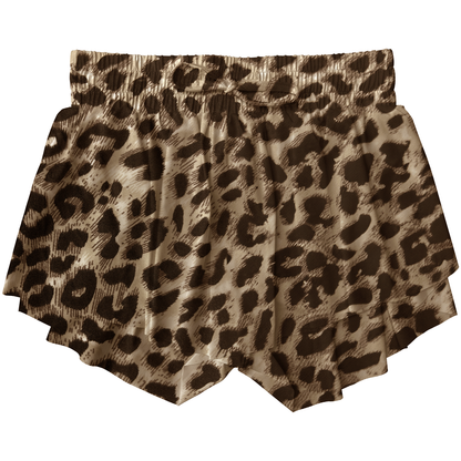 Girls Animal Print Butterfly Shorts