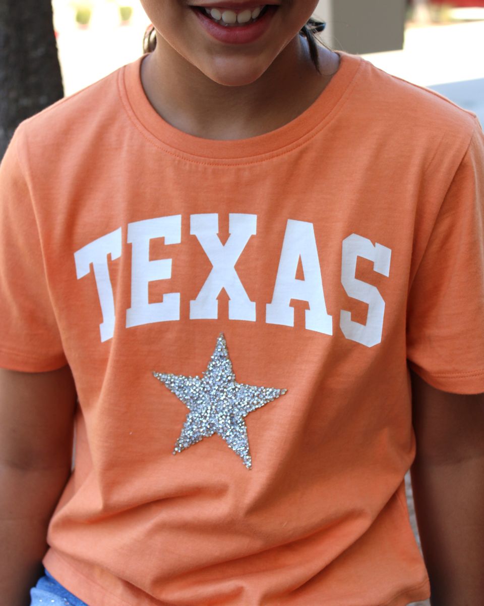 Girls Texas Tee With Blingy Star