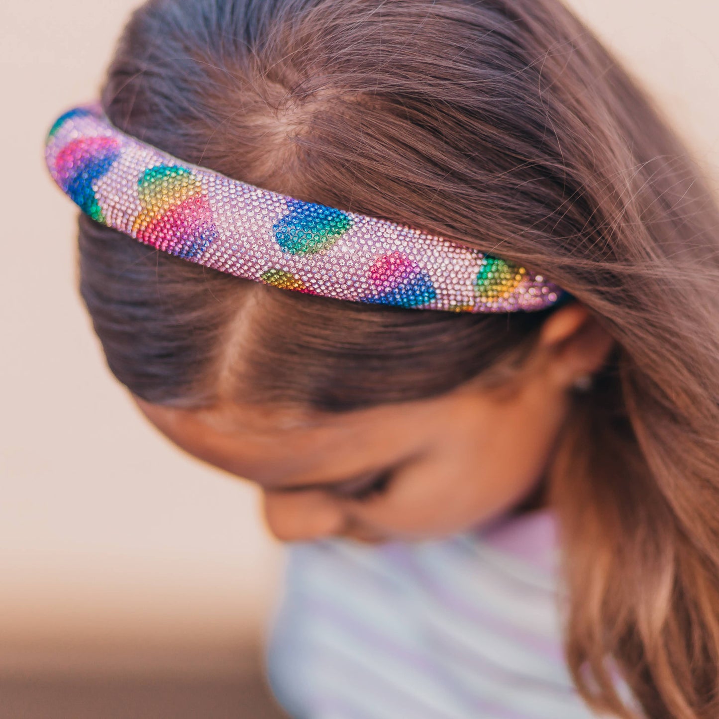 Girls Heart Sequin Padded Headband