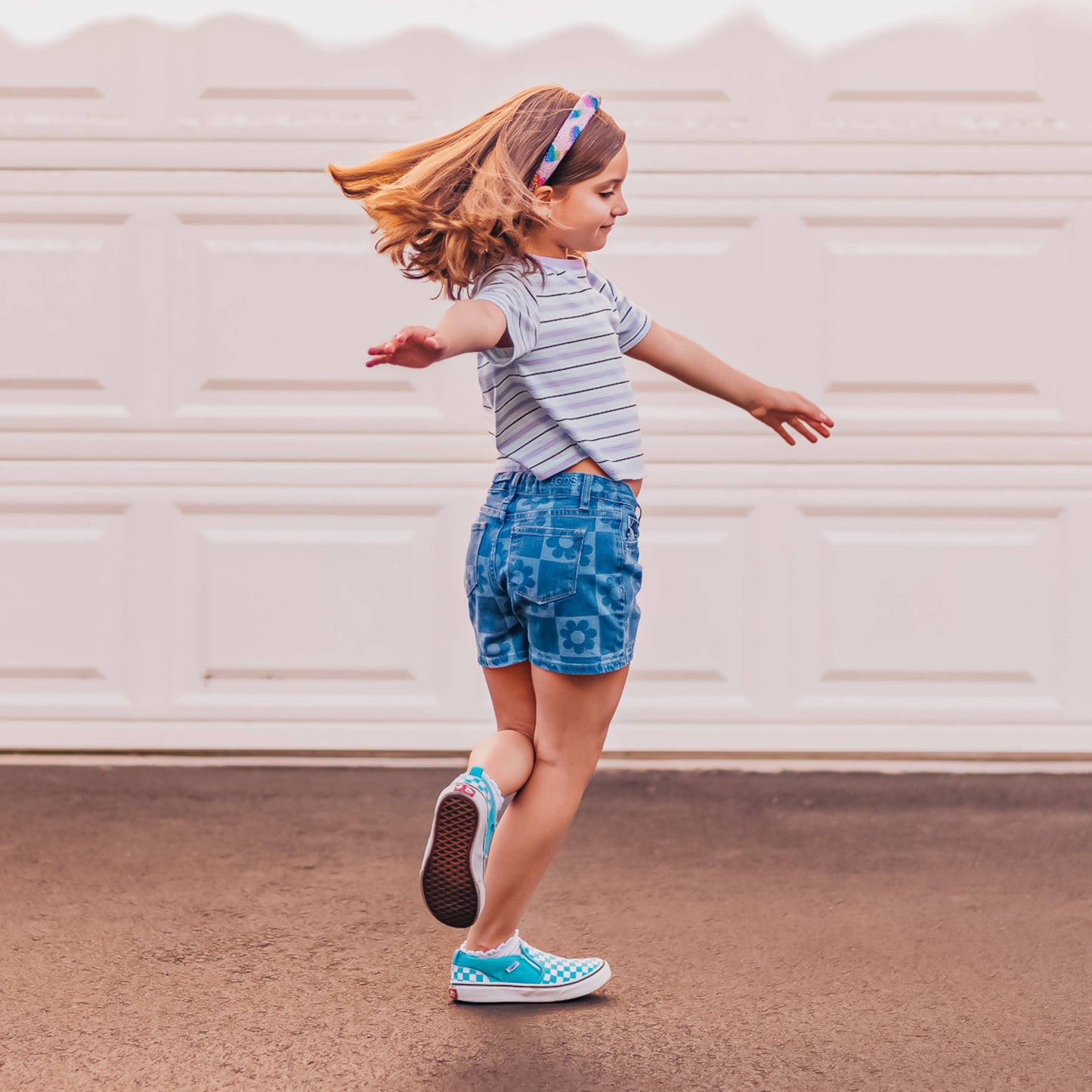 Girls Heart Sequin Padded Headband