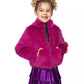 Girls Hot Pink Faux Fur Jacket