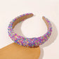 Purple Confetti Beaded Headband