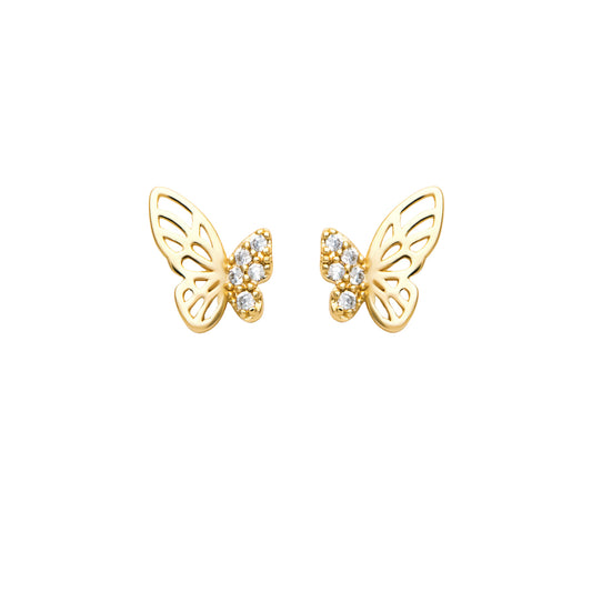 Gold Butterfly Earrings