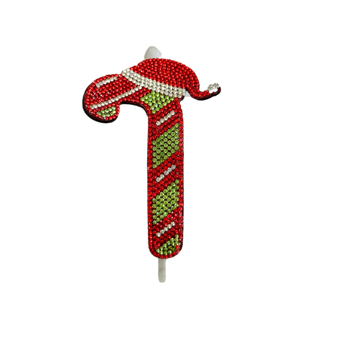 Holiday Crystal Reindeer/candy cane Headband