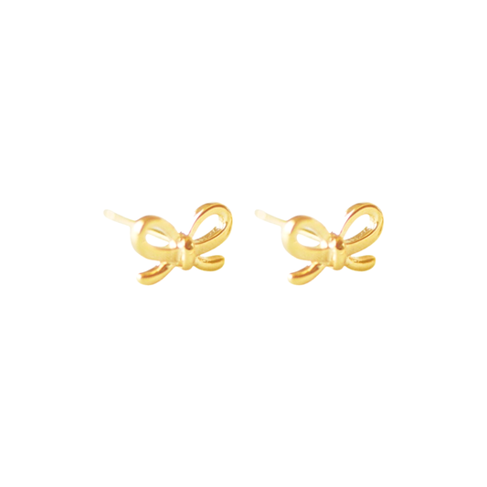 Gold Bow Earrings