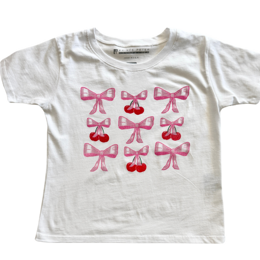 Girls Cherry Sweet & Bow-tiful Tee 🍒🎀