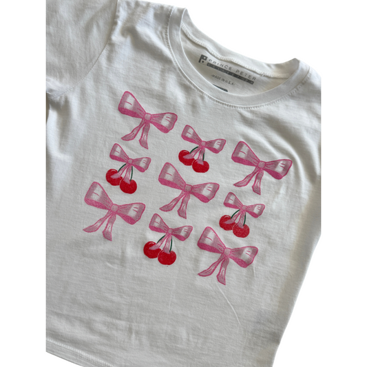 Girls Cherry Sweet & Bow-tiful Tee 🍒🎀