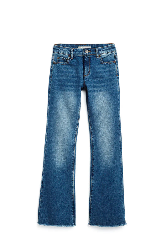 Girls Mid Rise Flare Jeans