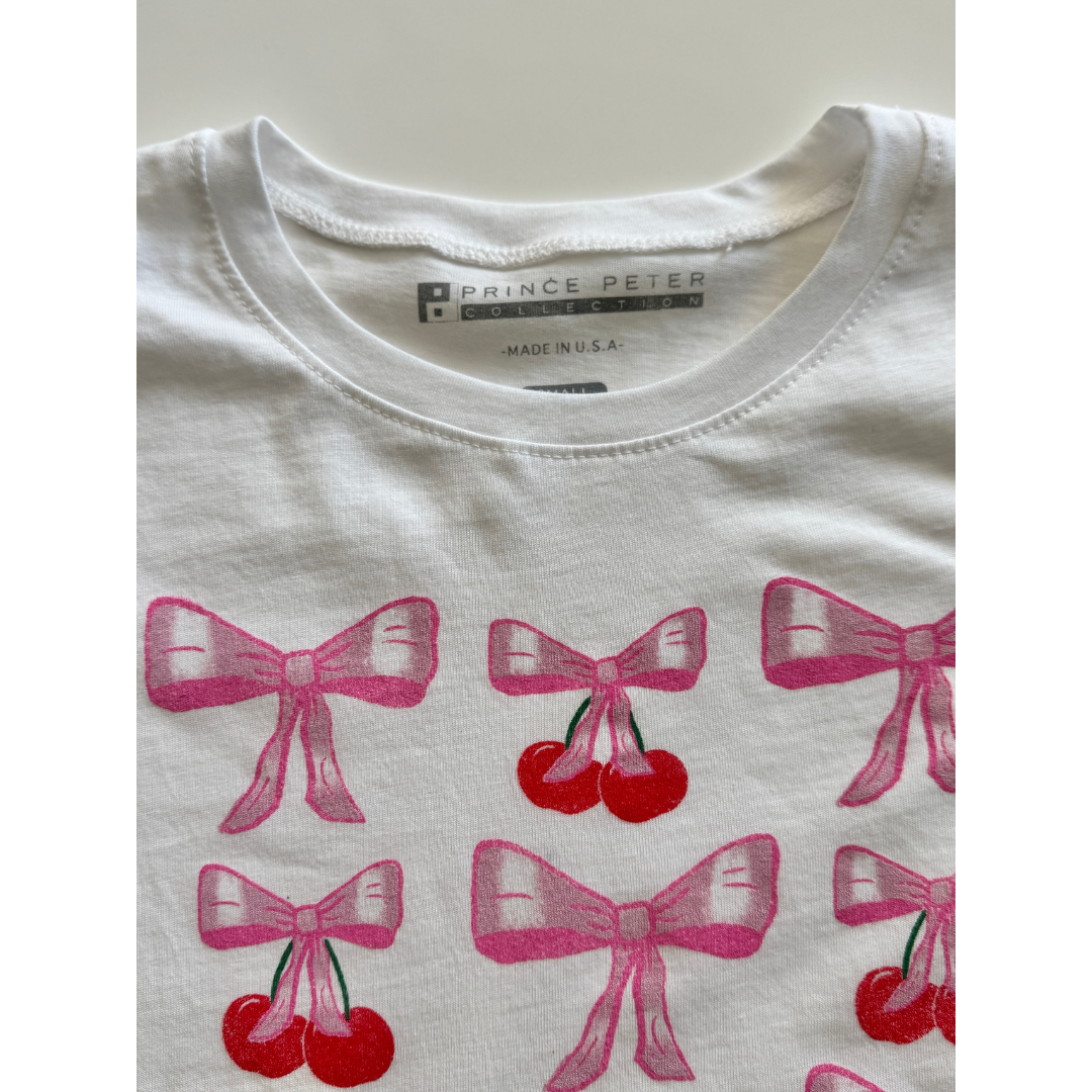 Girls Cherry Sweet & Bow-tiful Tee 🍒🎀