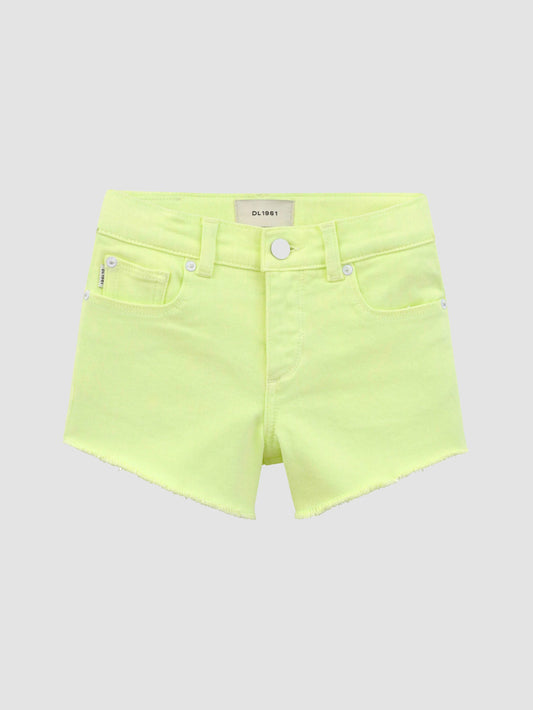 Short Niña Denim Desgastado Lucy Amarillo