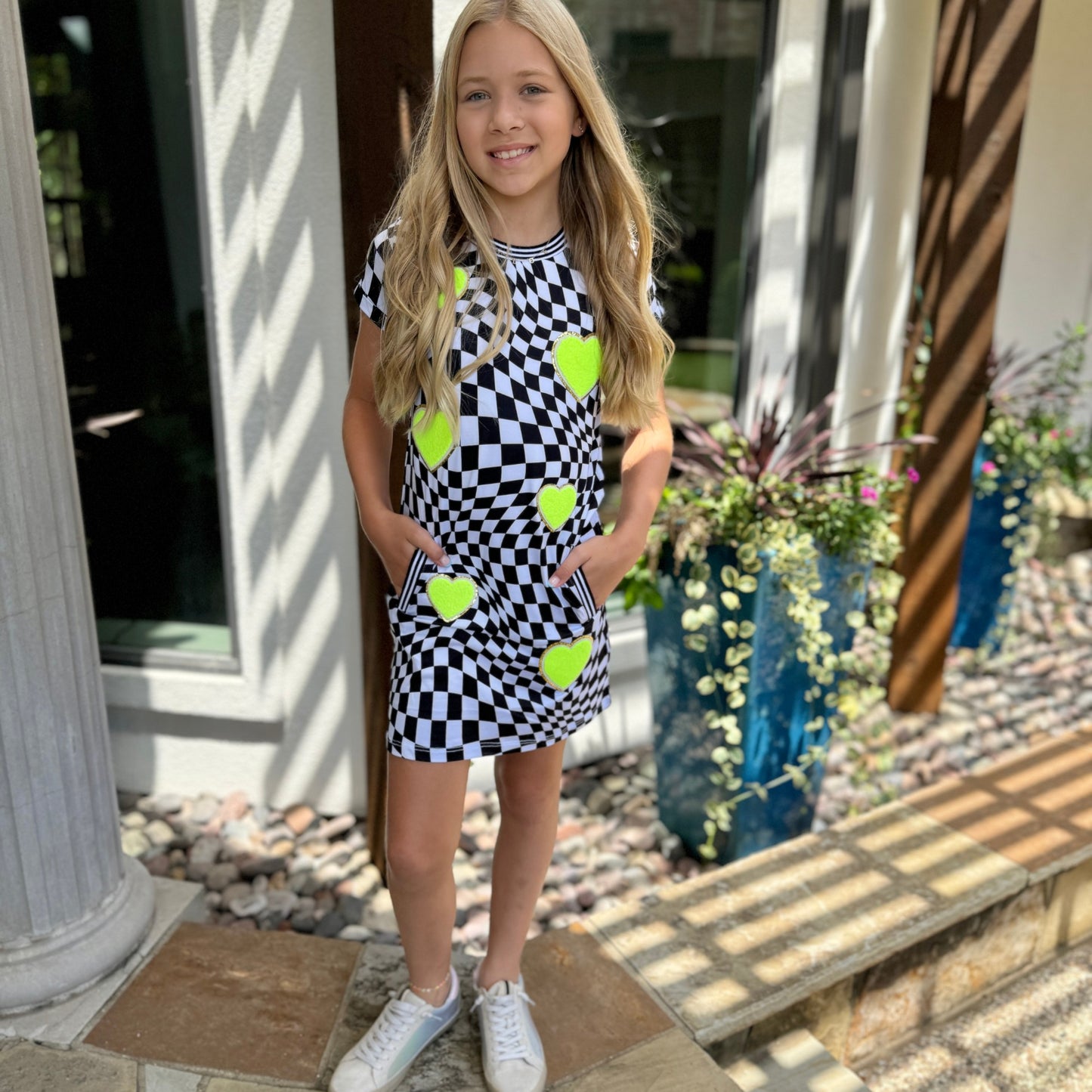 Girl's Groovy Heart Dress