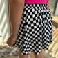 Girls Checkered Patch Skirt