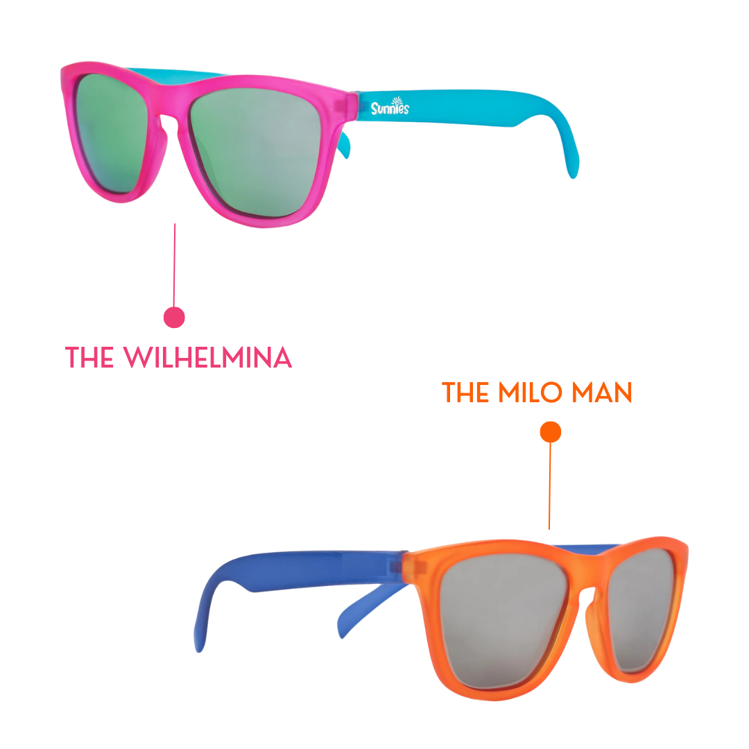 Pink and Teal Two-Toned Sunglasses