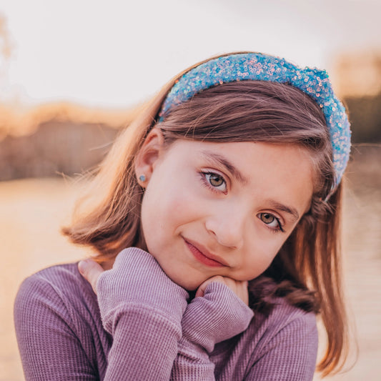 Girls Sequin Knotted Headband